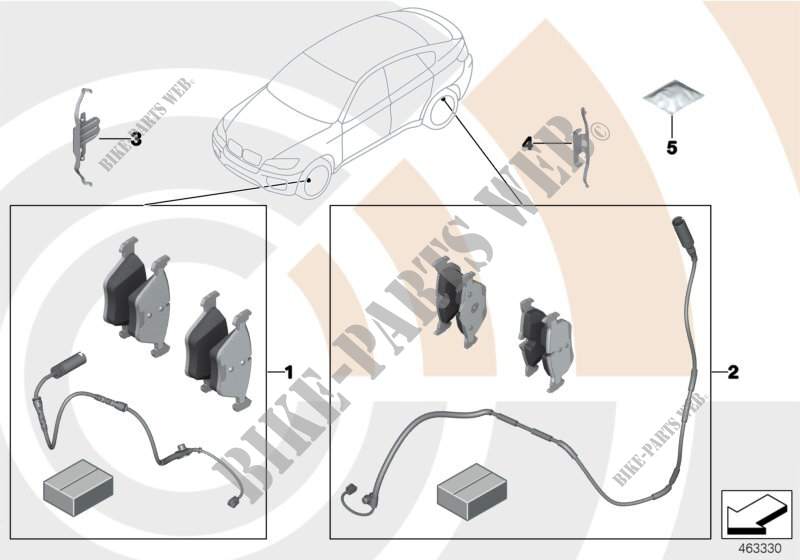 Service kit, brake pads / Value Line for BMW X5 35iX 2009
