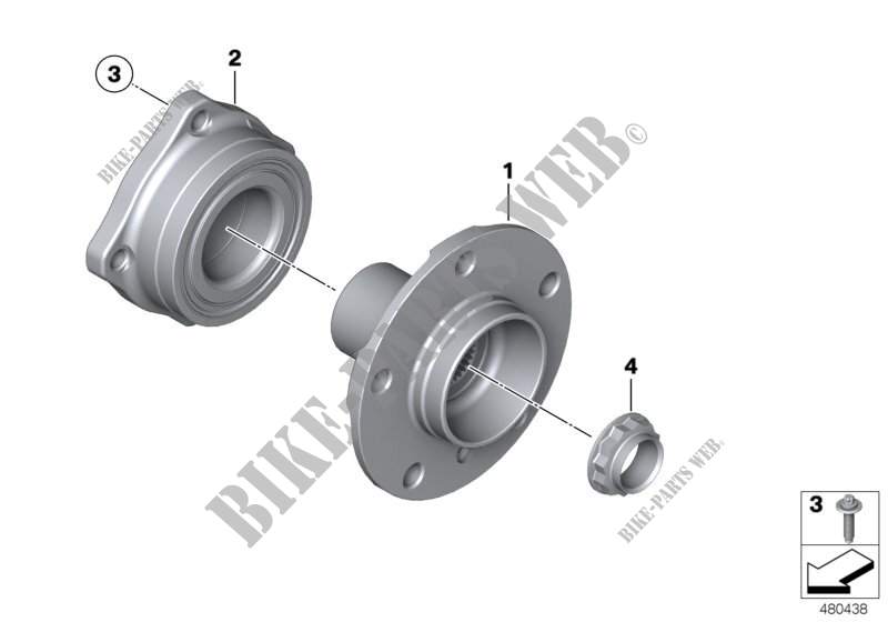 Side shaft/wheel bearings for BMW X6 35iX 2014