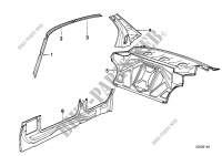 Body side frame/partition for BMW 525ix 1991