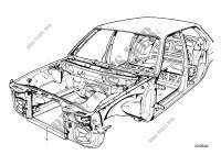Body skeleton for BMW 728iS 1981