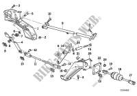 Brake linkage Engine compartment for BMW 540i 1993