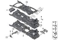 Carrier, centre console for BMW 550i 2008