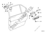 Locking system, door, rear for BMW 525e 1982