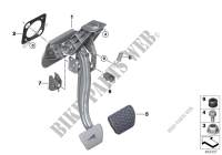 Pedal assembly, automatic transmission for BMW 540i 2015