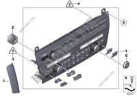 Radio and A/C control panel for BMW 550i 2012