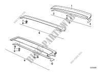 Rear spoiler single parts for BMW 525i 1981