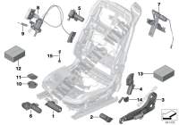 Seat, front, electrical system & drives for BMW 640i 2014