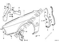 Side panel, front for BMW 525e 1984