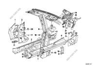 Single components for body side frame for BMW 318is 1989