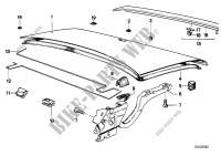 Single components for trunk lid for BMW 735i 1979