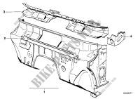 Splash wall parts for BMW 525e 1982