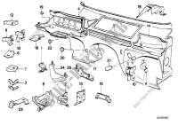 Splash wall parts for BMW 318is 1989