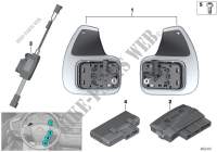 Steering wheel module and shift paddles for BMW X6 35iX 2014