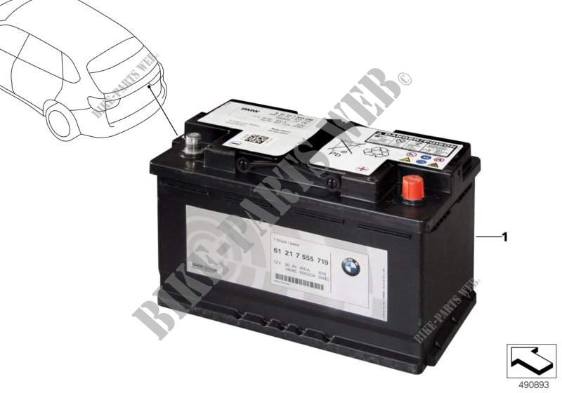 Additional battery for BMW X6 35iX 2014