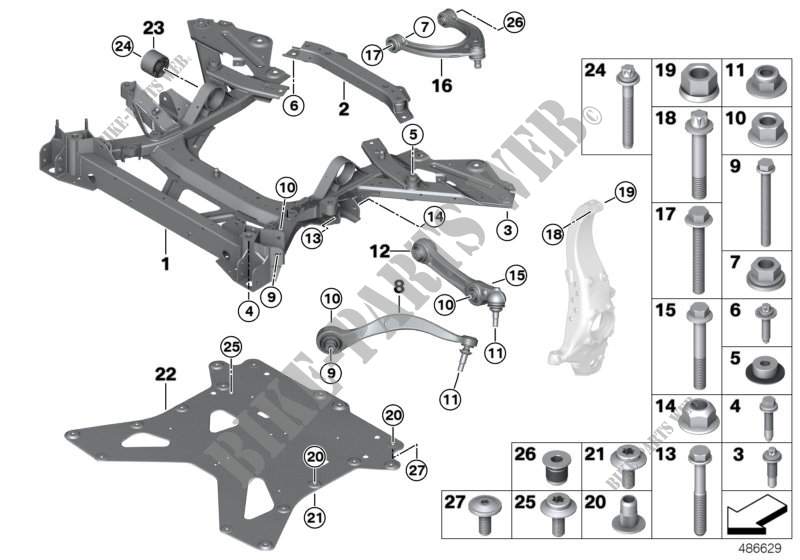 Frnt axle support,wishbone/tension strut for BMW i8 2013