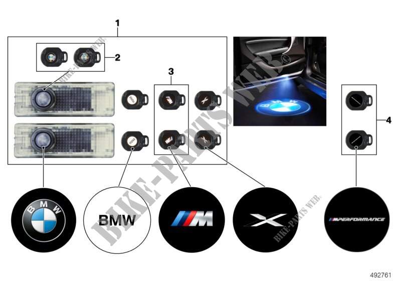 LED door projector for BMW X6 35iX 2014
