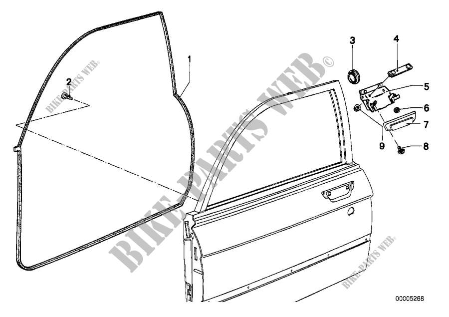 Locking system, door, front for BMW 525 1973