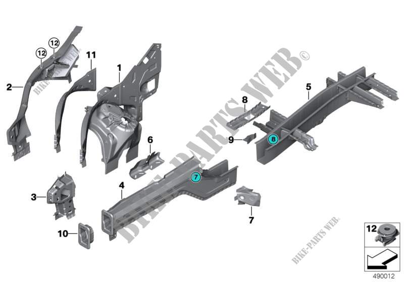 Wheelhouse/engine support for BMW X6 35iX 2014