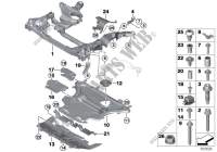 Front axle support, 4 wheel for BMW 520dX 2019