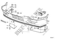 Front spoiler M technic for BMW 325i 1988