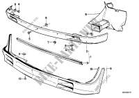 Front spoiler for BMW 316 1983