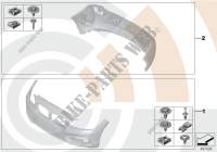 Mounting kit, bumper for BMW 125d 2010