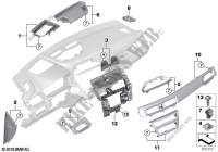 Mounting parts, instrument panel, top for BMW X1 18d 2014