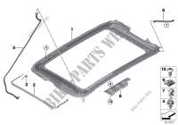 Panorama glass roof, mounting parts for BMW 214d 2014