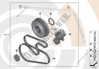 Repair kit vibration damper for BMW X6 35iX 2014