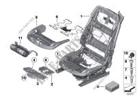 Seat, front, seat frame for BMW 650i 2014