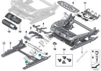 Seat, front, seat frame for BMW X6 35iX 2014