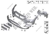 Trim panel, front for BMW X1 16d 2014