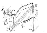 Window guide, front for BMW 728iS 1982