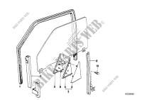 Window guide, front for BMW 316 1982