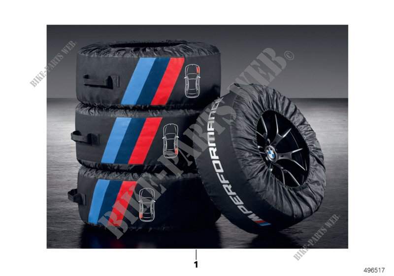 M Performance tyre bags for BMW X6 35iX 2014