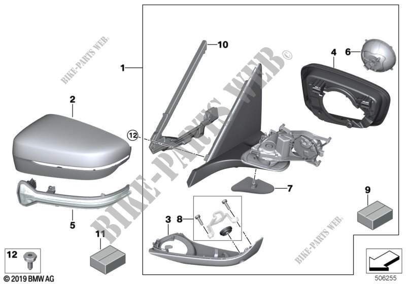 Outside mirror for BMW 740LdX 2014