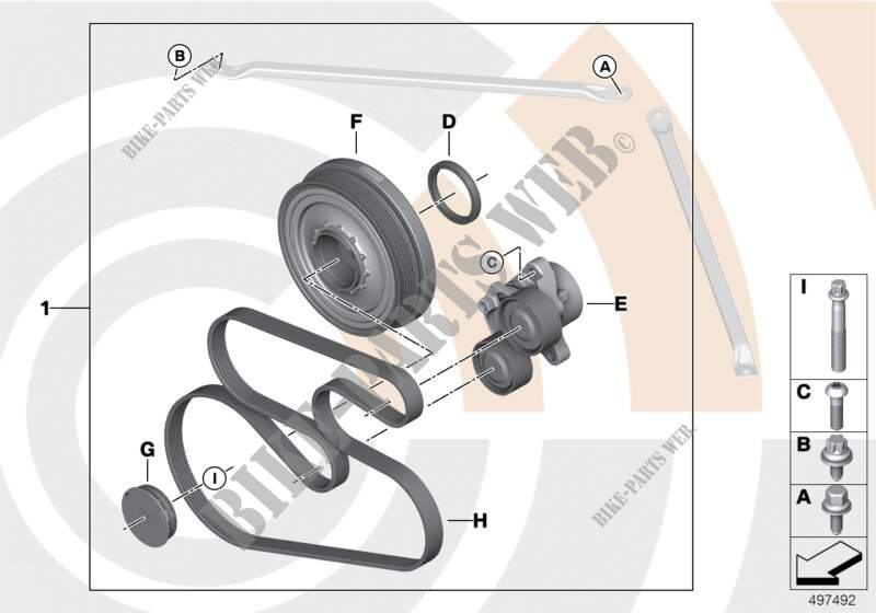 Repair kit vibration damper for BMW X6 35iX 2014